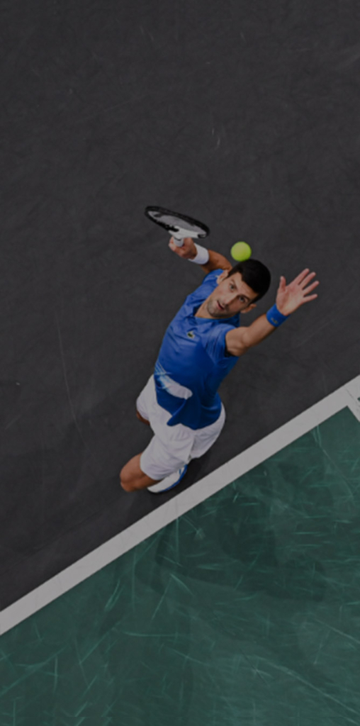 Tennis player Novak Djokovic during the Rolex Paris Masters event
