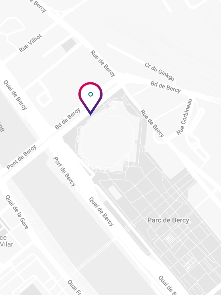 Access map to the Accor Arena Paris Rolex Masters tennis event with Sodexo Live Hospitality