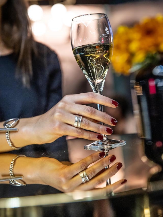 Coupe de champagne du bar du Lounge Rolex Paris Masters