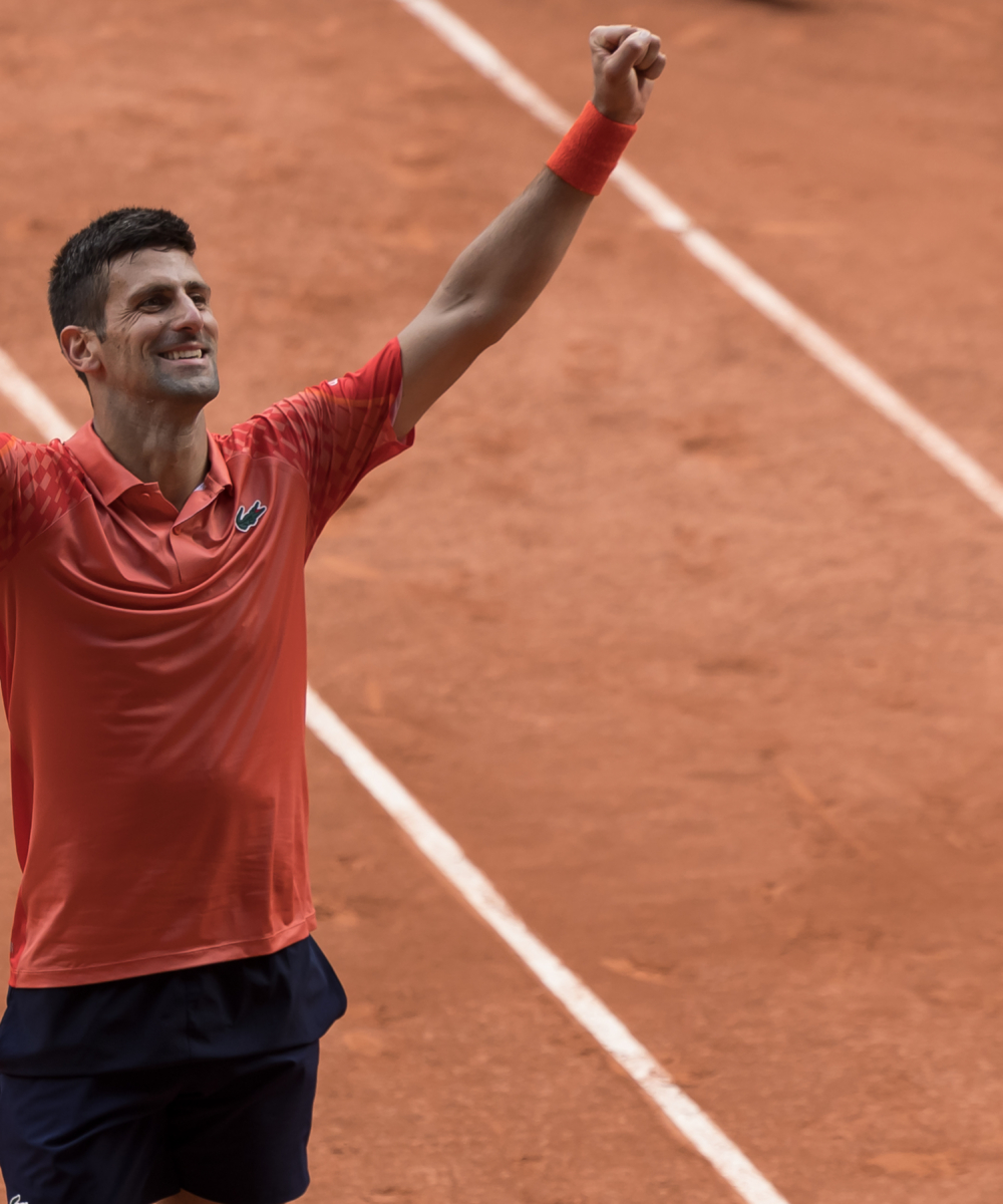 Le joueur de tennis Novak Djokovic lors de sa victoire à Roland Garros