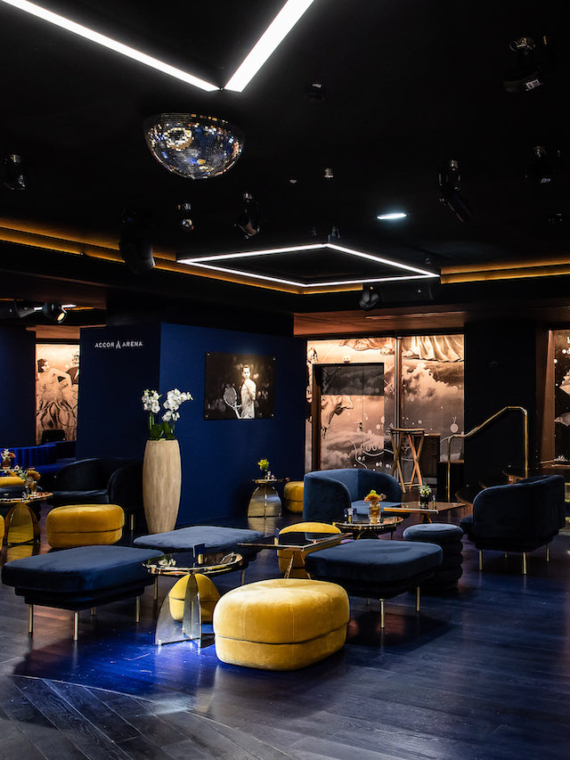Le salon cosy du Lounge Rolex Paris Masters