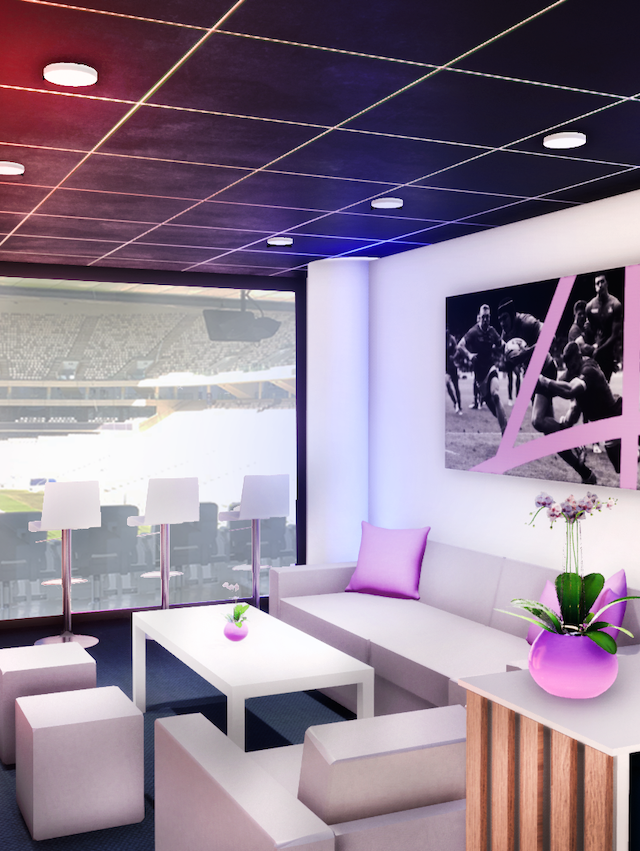 Espace loge premium au Stade de Bordeaux Matmut Atlantique proposé par Sodexo Live! Hospitality