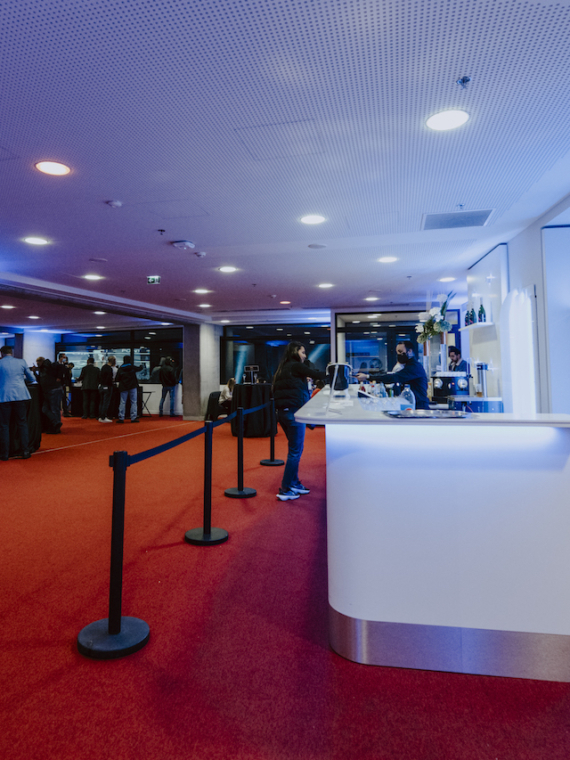 VIP reception and hospitality seats during an event at the stadium Paris La Défense Arena with Sodexo Live Hospitality
