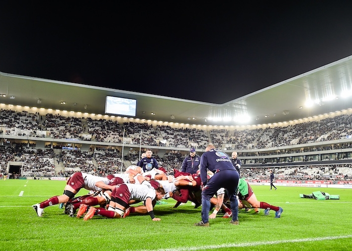 Rugby teams playing in the 2023 Top 14 Semi-Final at Matmut Atlantique Stadium