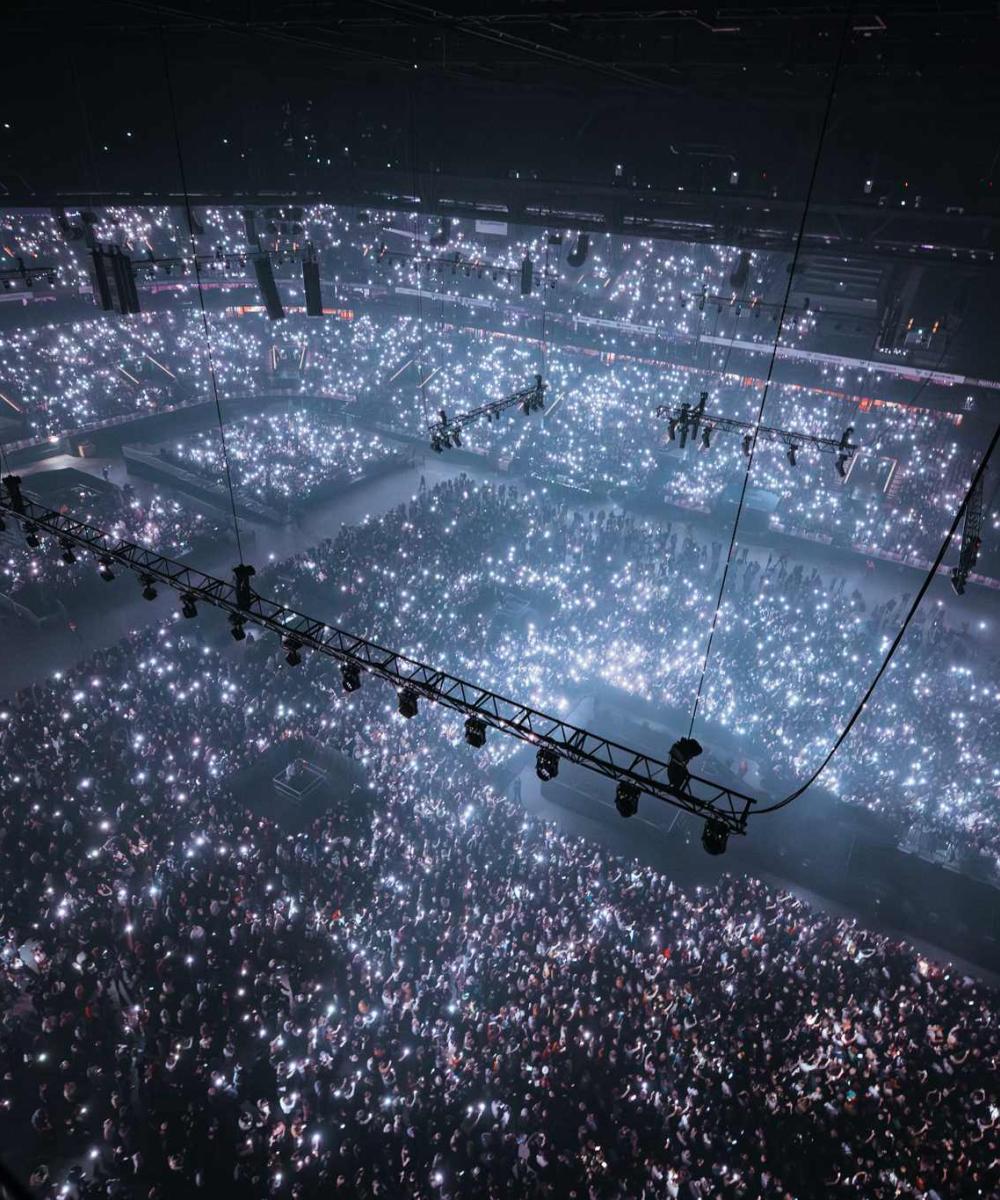 View of the arena and the crowd during a concert