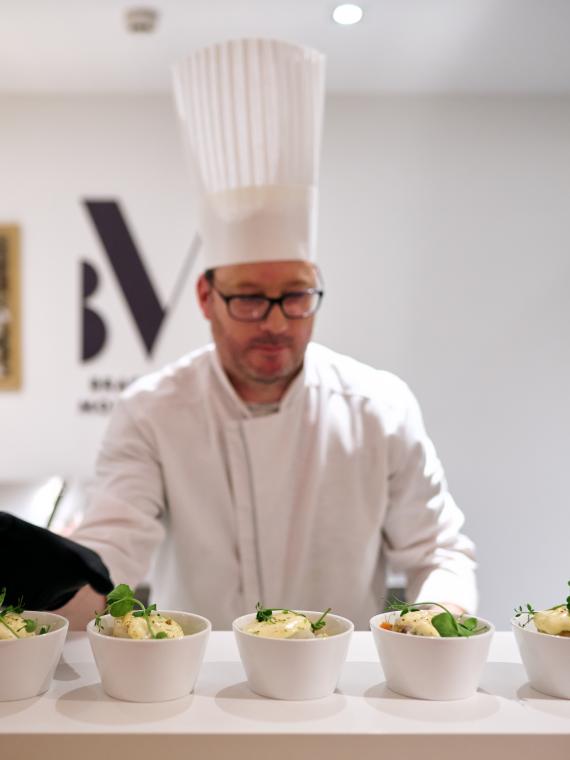 Chef preparing the cocktail lunch at Roland-Garros