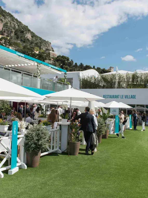 The terrasse of the hospitality lounge in Rolex Monte Carlo Masters
