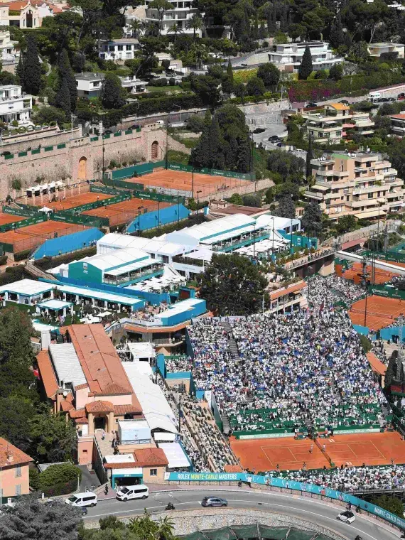 Global view of Monte Carlo Tennis Club during the Rolex Monte Carlo Masters