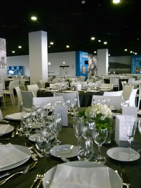 Guests enjoying the panoramic VIP lounge during the Top 14 semi-final