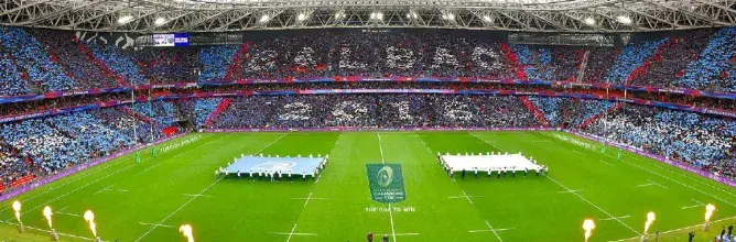 Stade San Mamés à Bilbao lors d’une finale de Champions Cup, futur hôte des finales EPCR avec les packages VIP de Sodexo Live! Hospitality.