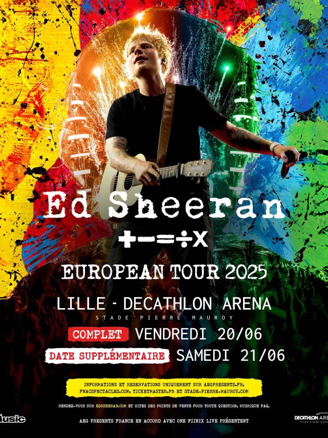 Ed Sheeran Concert VIP Decathlon Arena Pierre Mauroy Lille