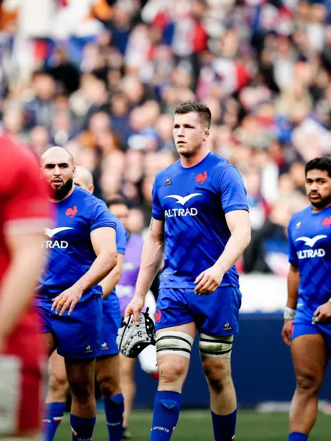 Thibaud Flament, deuxième ligne du XV de France, contre le Pays de Galles lors du Tournoi des 6 Nations 2025