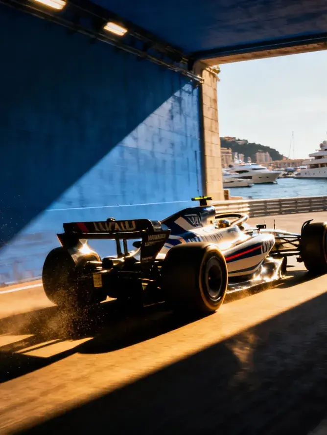 VIP experience at the Monaco Formula 1 Grand Prix with view of the tunnel exit and the track