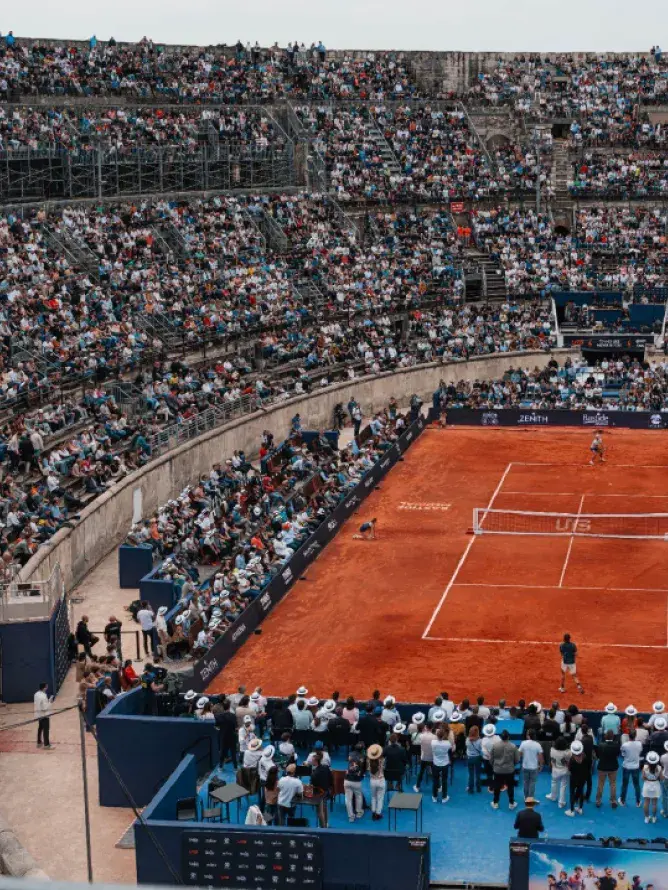 Tennis VIP dans les Arenes de Nimes