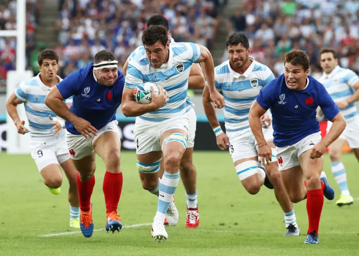 Autumn Nations billets premium rugby.jpg Match de rugby entre la France et l'Argentine pendant la Coupe du Monde