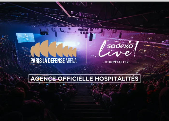 dua lipa_cross event push hover avec logo.png Sodexo Live Hospitality Agence Officielle Paris la Defense Arena