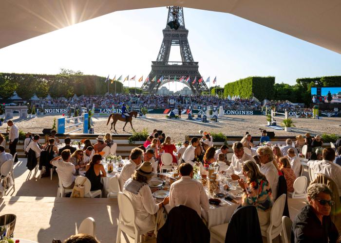 Hospitality area at Longines Paris Eiffel Jumping, offering an exclusive experience for guests.
