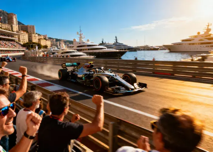 VIP trackside seats at the Monaco Formula 1 Grand Prix with direct view of the circuit