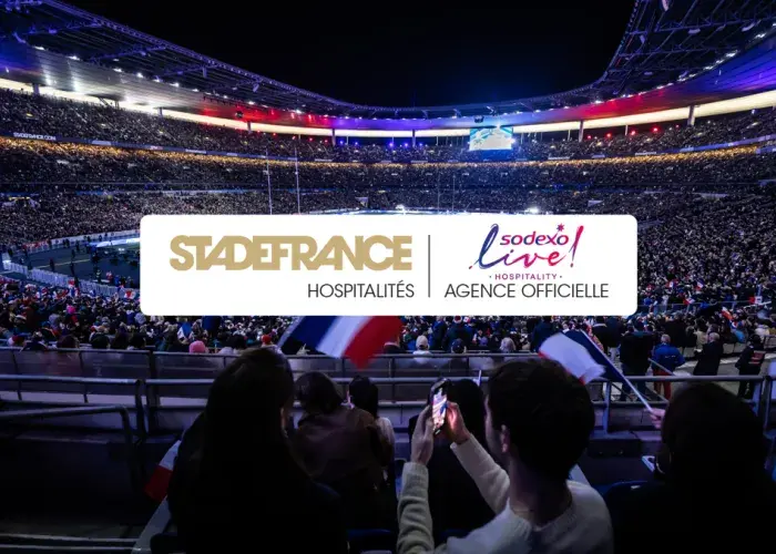 Loge VIP avec vue sur le terrain du Stade de France pendant la Ligue des Nations
