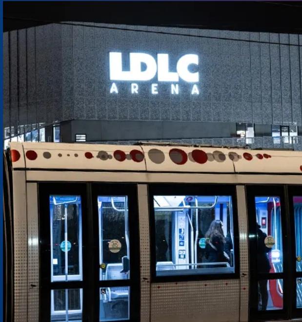 plan acces ldlc arena Plan d'accès à la LDLC Arena, indiquant les différentes routes, parkings et stations de transports en commun à proximité