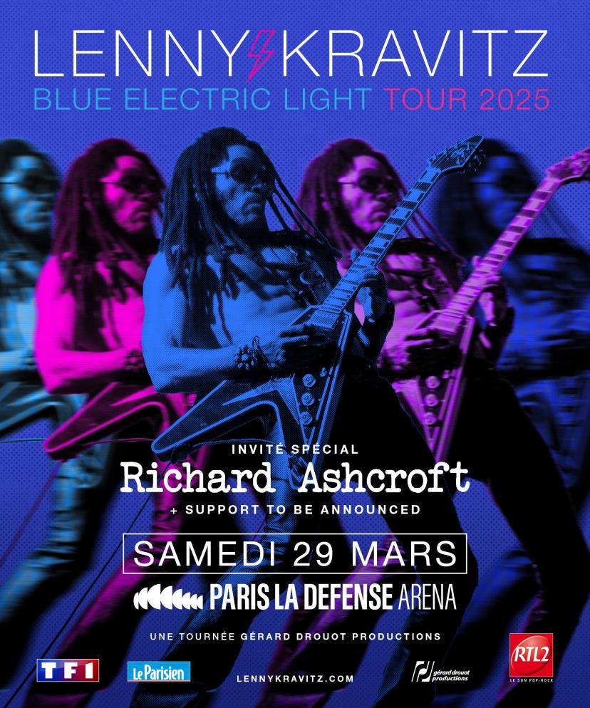 Lenny Kravitz Blue Electric Tour Poster