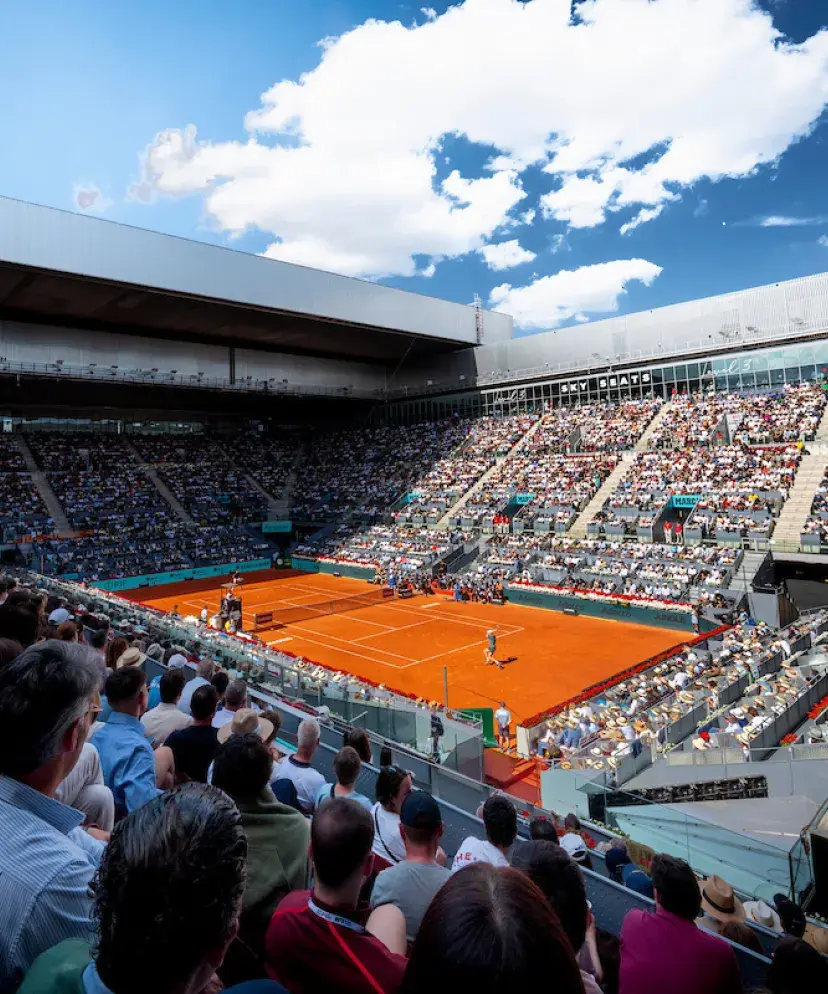 Court central mutua Madrid Open vue depuis les places